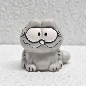Vintage Garfield Nermal Gray Cat Miniature 1984 Enesco Figurine